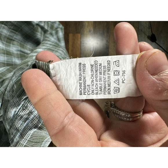 TIMBERLAND Mens Button Down Check Shirt XL Blue Tan - Picture 7 of 7